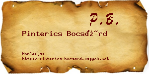 Pinterics Bocsárd névjegykártya